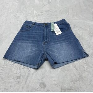 Womens Southern Shirt Denim Shorts Medium Blue Washed High Rise Raw Hem